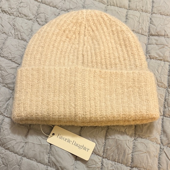 Favorite Daughter Ivory Logo Patch Rib Beanie - Picture 3 of 5